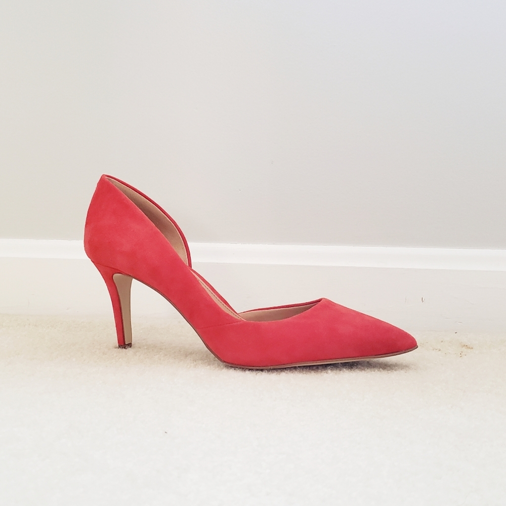 J. Crew D'Orsay Suede Pumps in Red Size 7.5